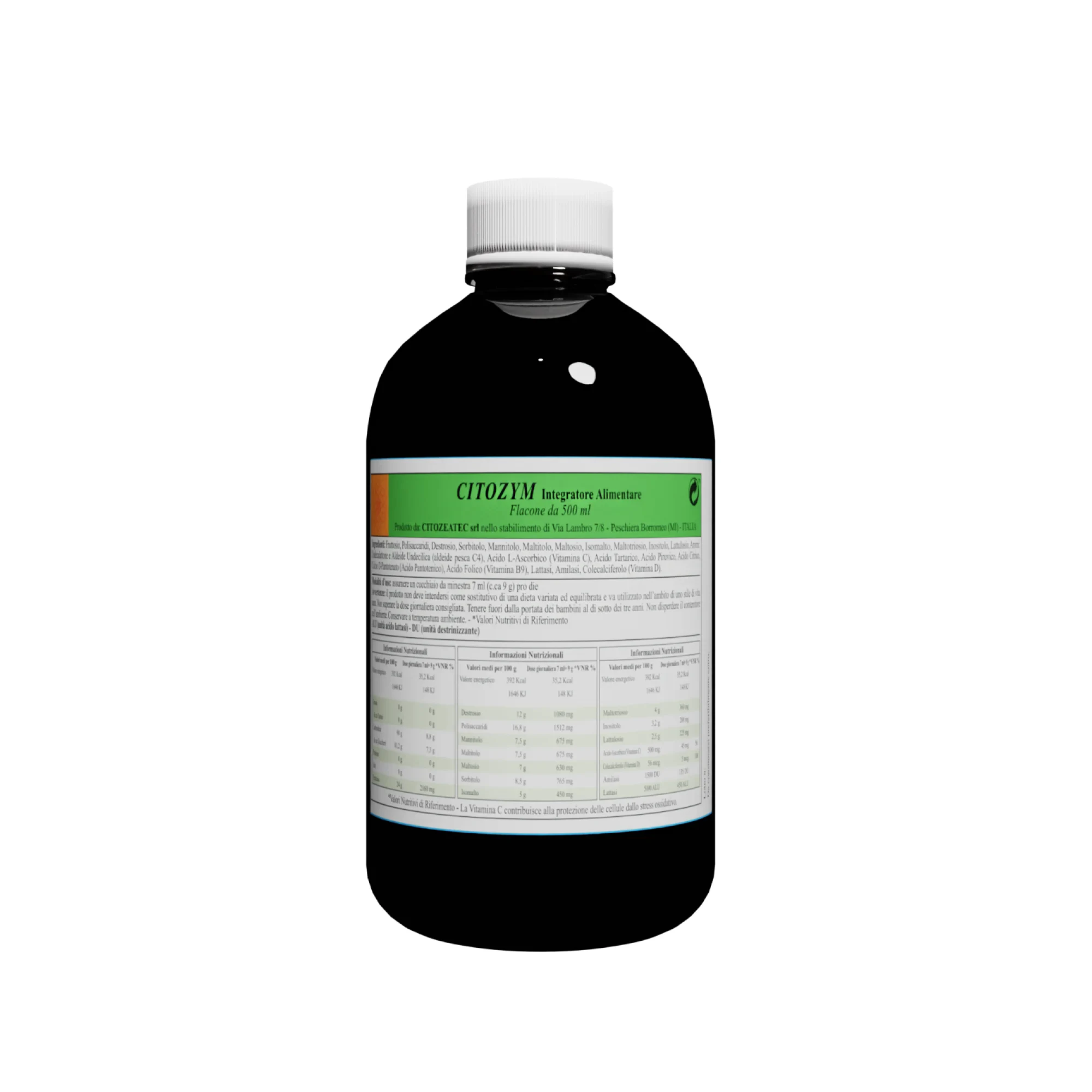 CITOZYM — Natural Detox, Immune & Longevity Support, 500 ml (also 250 ml) — dark glass bottle, liquid